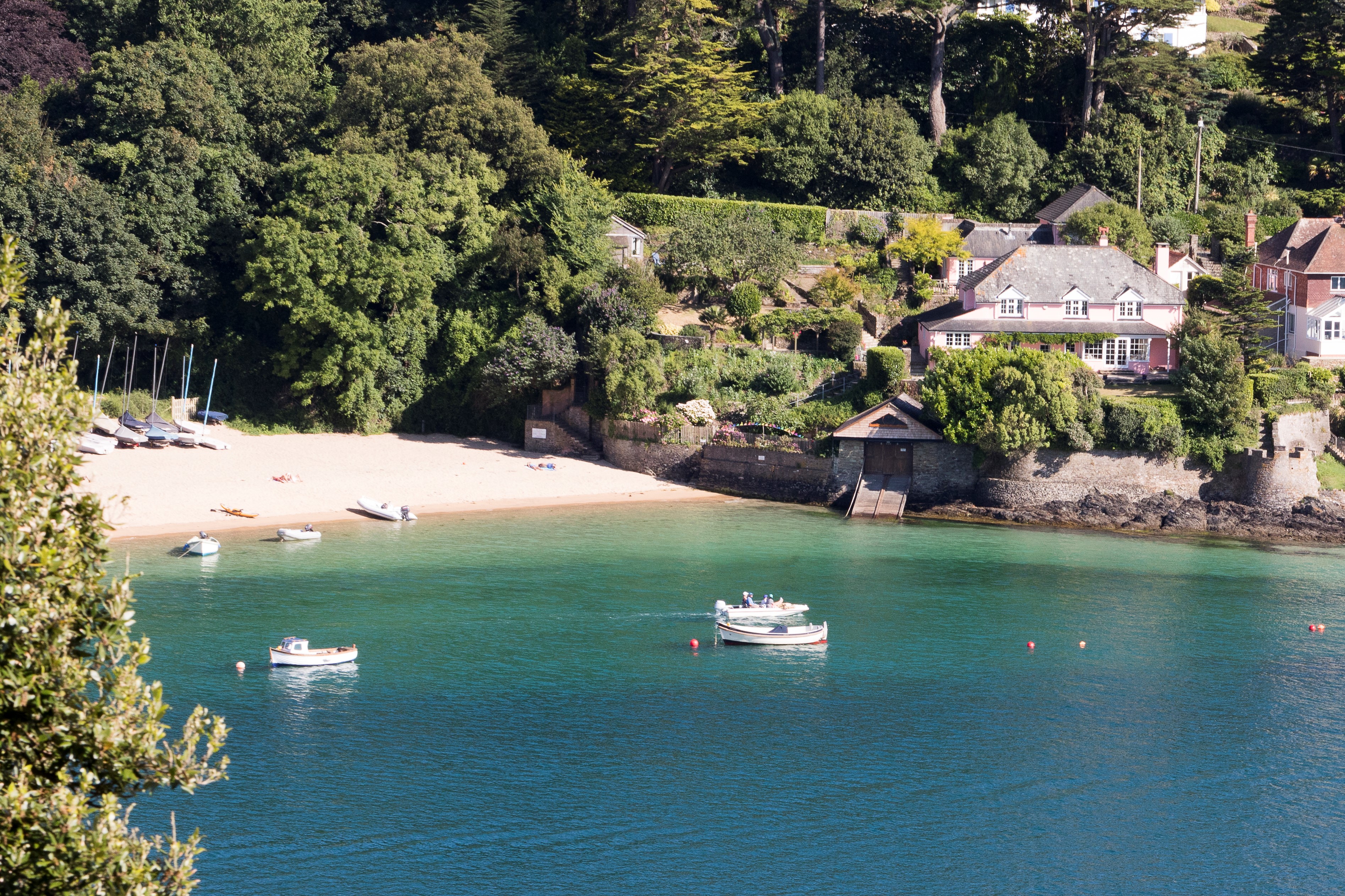 Waterside, East Portlemouth - house, slipway and beach